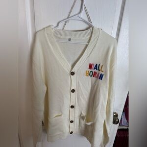 Hello lovers Niall Horan Cream Colored Cardigan